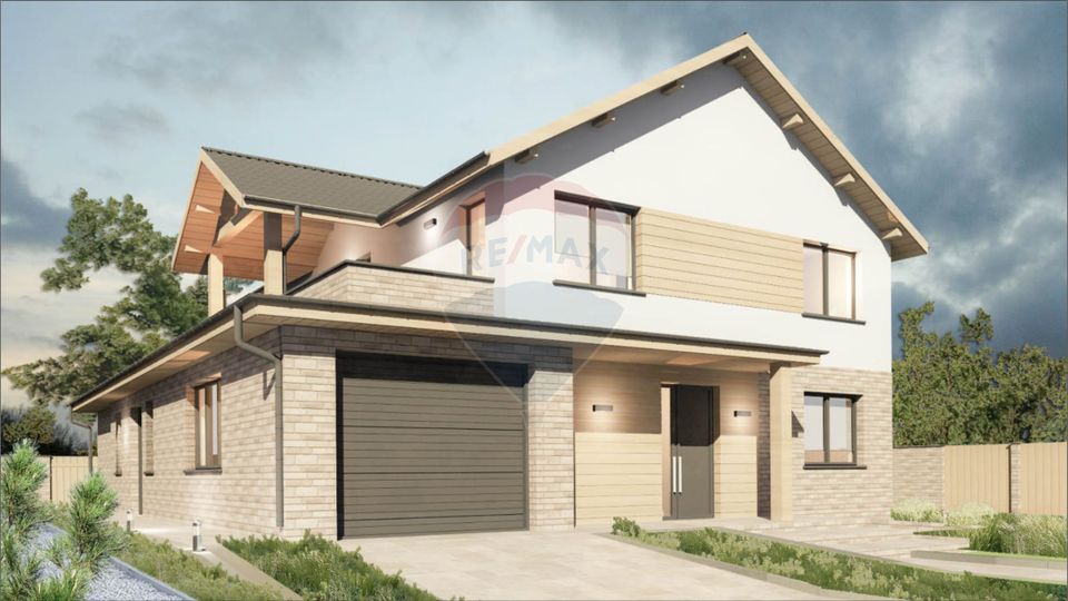 Villa in red, with 823sqm land in Cristian, Str C-tin Brâncoveanu
