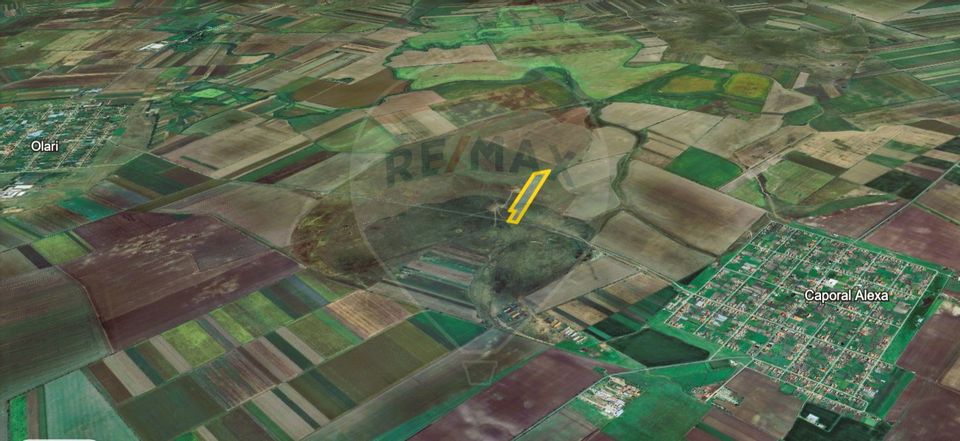 Teren agricol 5 ha, extravilan, 52 m deschidere la șosea