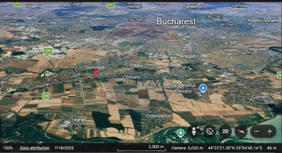 Teren 2,290mp Domnesti / Strada Tudor Vladimirescu