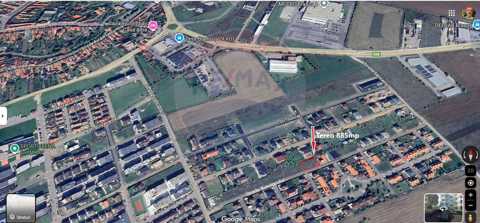 Teren intravilan 885mp de vânzare în Ghimbav – Cartierul Florilor