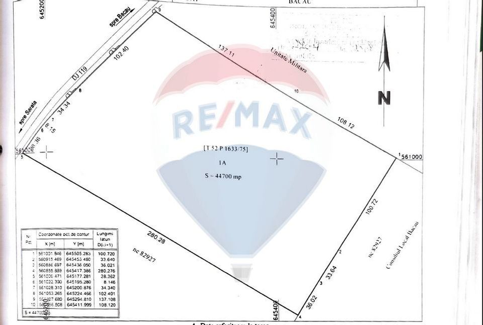 Teren industrial de vanzare 44700 mp Strada Poligonului - Bacau