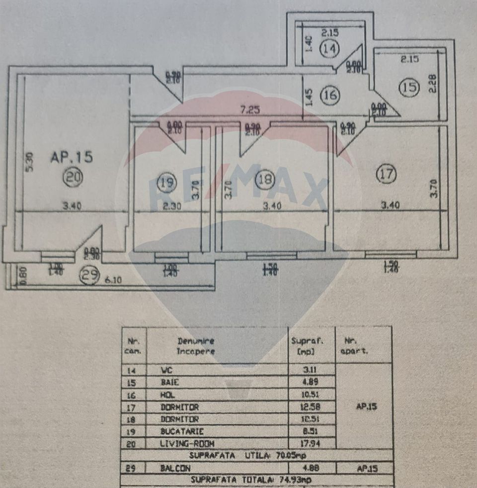 Vanzare apartament 3 camere, decomandat spatios si luminos, Dobroesti