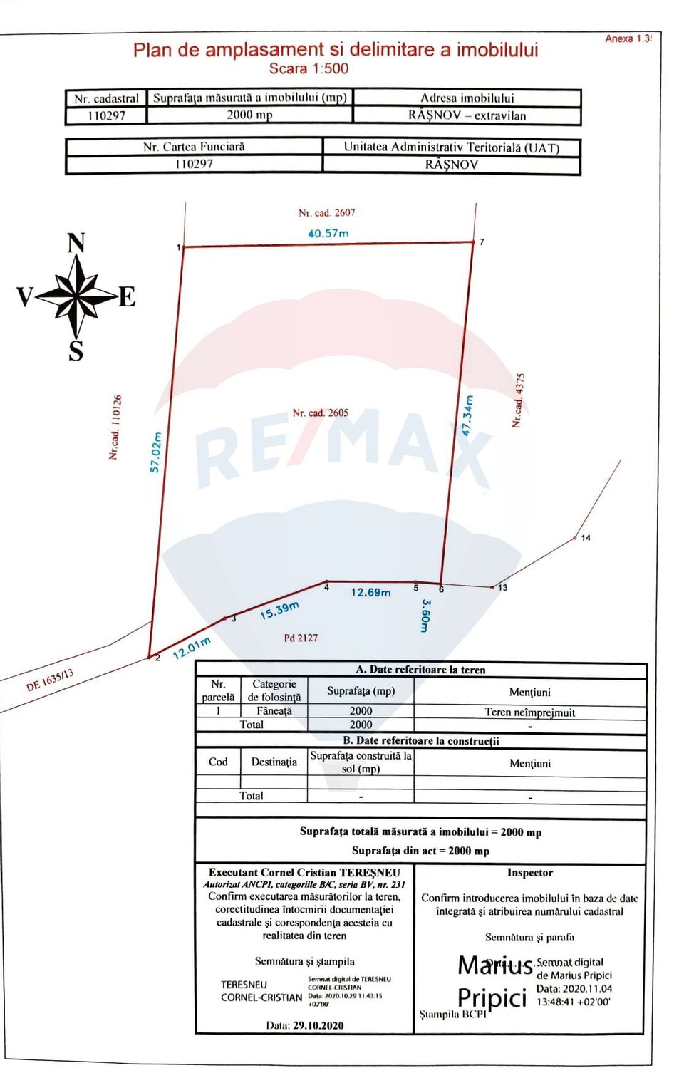 Land 2,000sqm Rasnov / Strada Glajerie