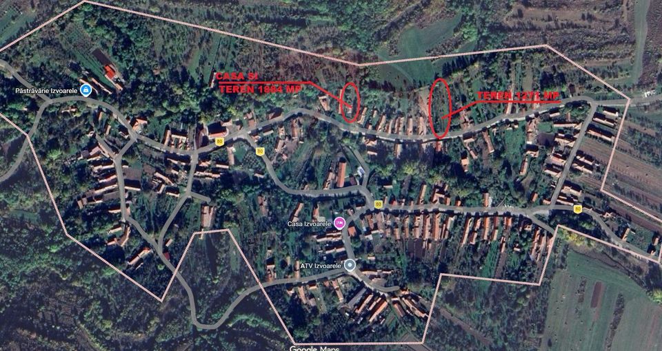 Teren intravilan 1.271 mp – Izvoarele, jud. Alba