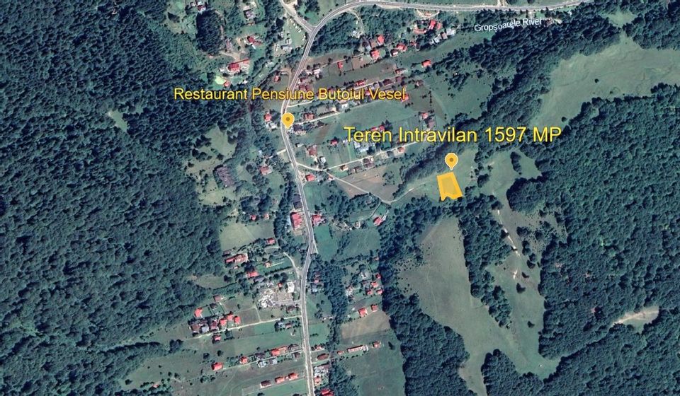 Built-up land 1597 sqm Cheia Maneciu Forest Pension Butoiul Vesel