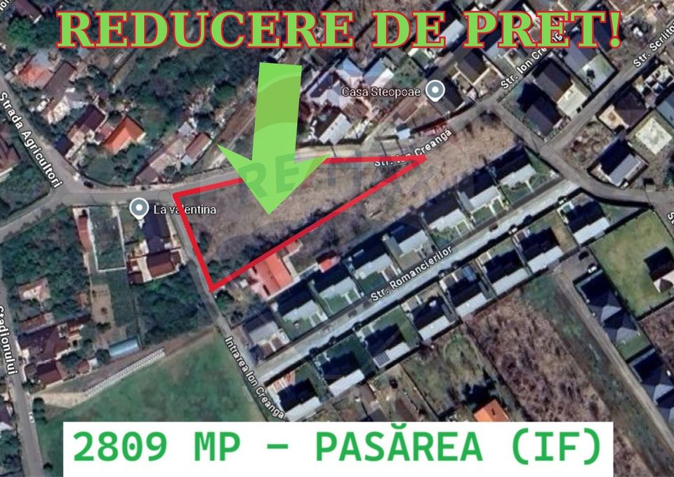 Land 2,809sqm Pasarea / Strada Ion creangă