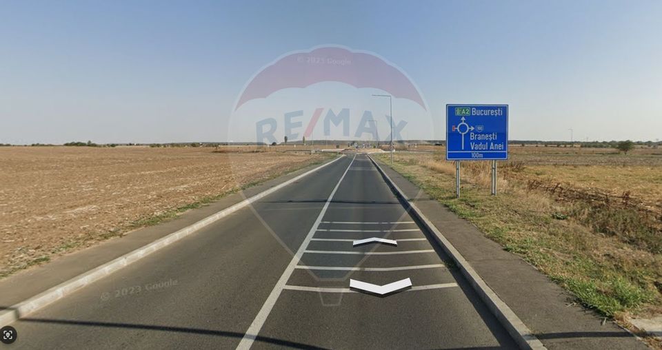 OPORTUNITATE TEREN INTRAVILAN 17000 MP BRANESTI AUTOSTRADA A2 PADURE