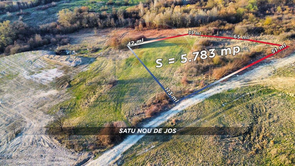 Teren 5783 mp Satu Nou de Jos / Strada Principala