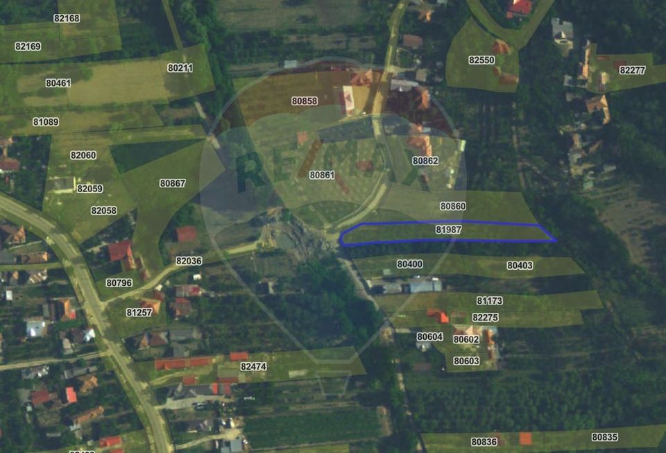 Teren intravilan 1.736 mp Chițești- Bogați (AG), deschidere la asfalt