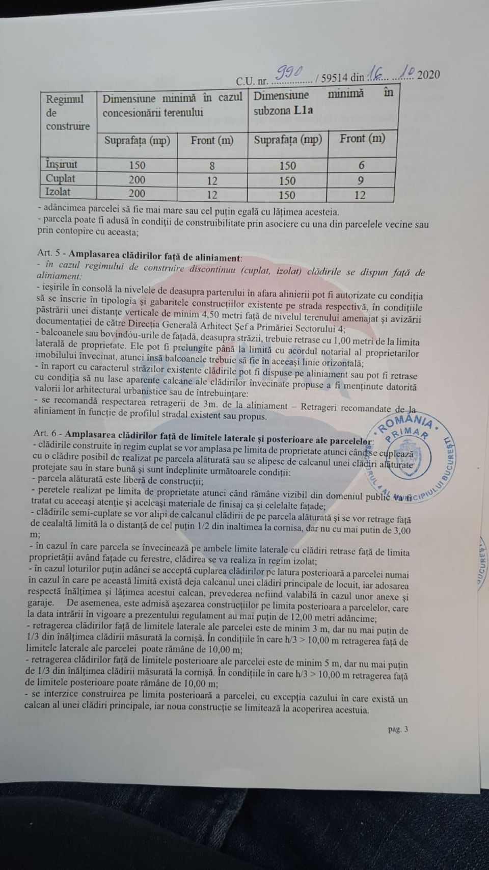 Teren intravilan de vanzare – 822 mp, Strada Poștalionului