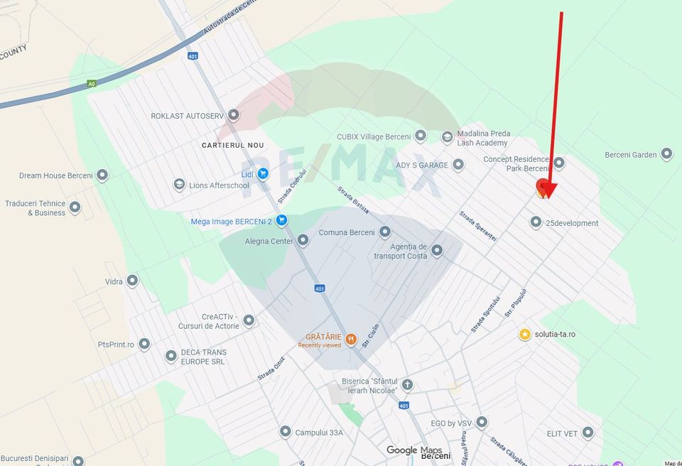 Land 456sqm for sale in Berceni / Zanelor Street