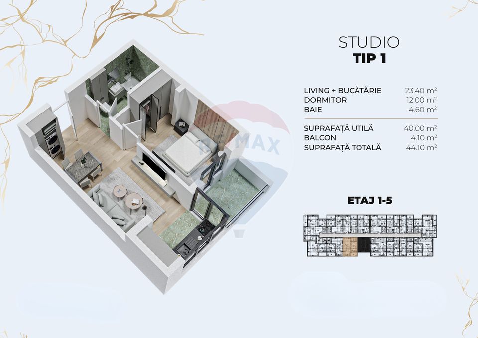 De Vanzare Studio 2 Camere 44 mp Bloc Nou 2026 Optiuni Parcare