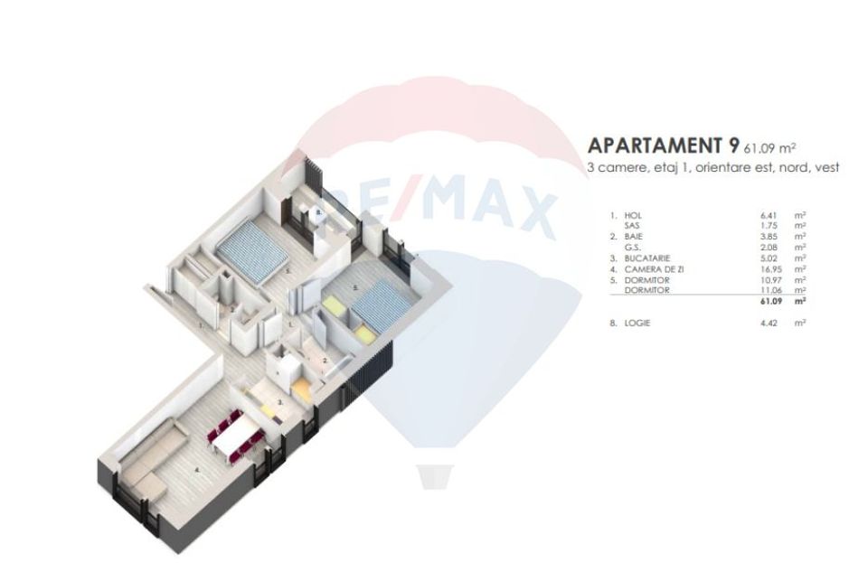 3 room Apartment for sale