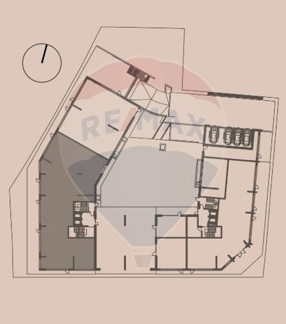 Spațiu comercial / birouri de vânzare  (407.4mp)– zona centrală