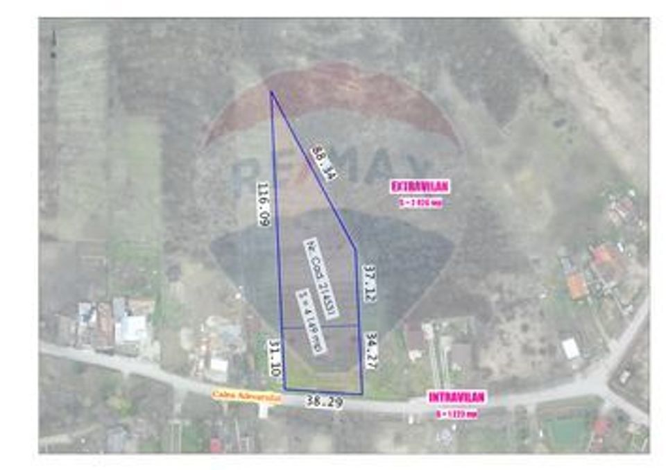 De vânzare teren 2319 mp. Intravilan/Extravilan, Str. Adevărului
