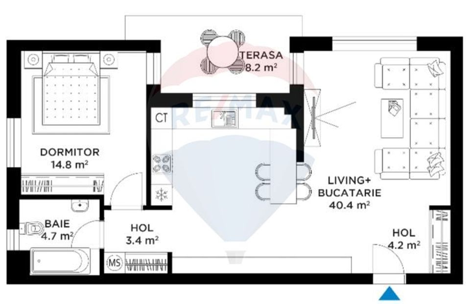 2 room Apartment for sale, Sisesti area