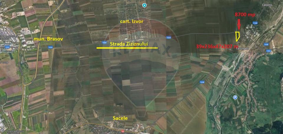 Land 8,700sqm Tarlungeni / Strada Zizinului