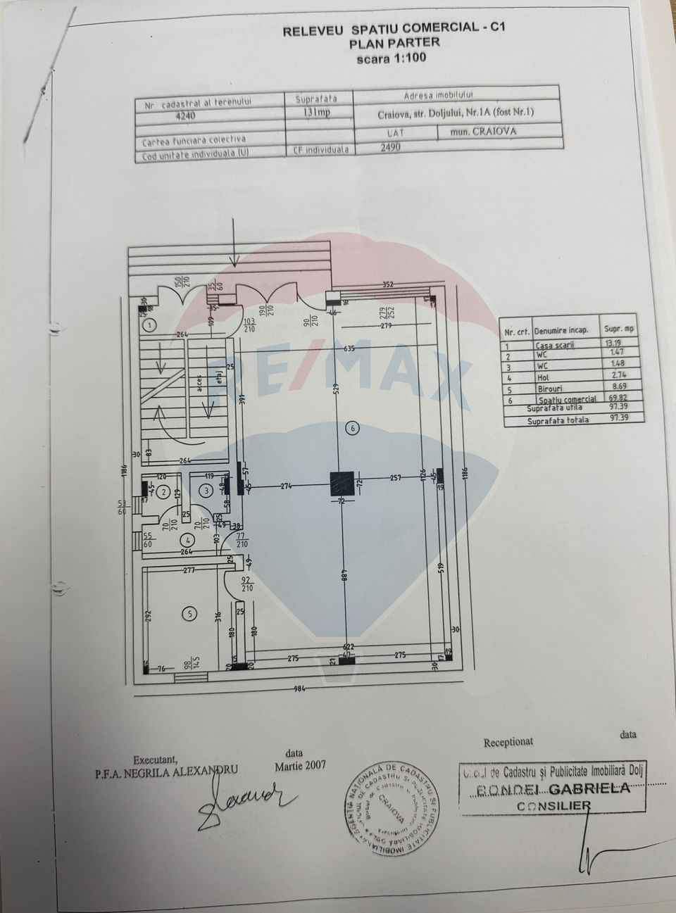 97.39sq.m Commercial Space for rent, Brazda lui Novac area