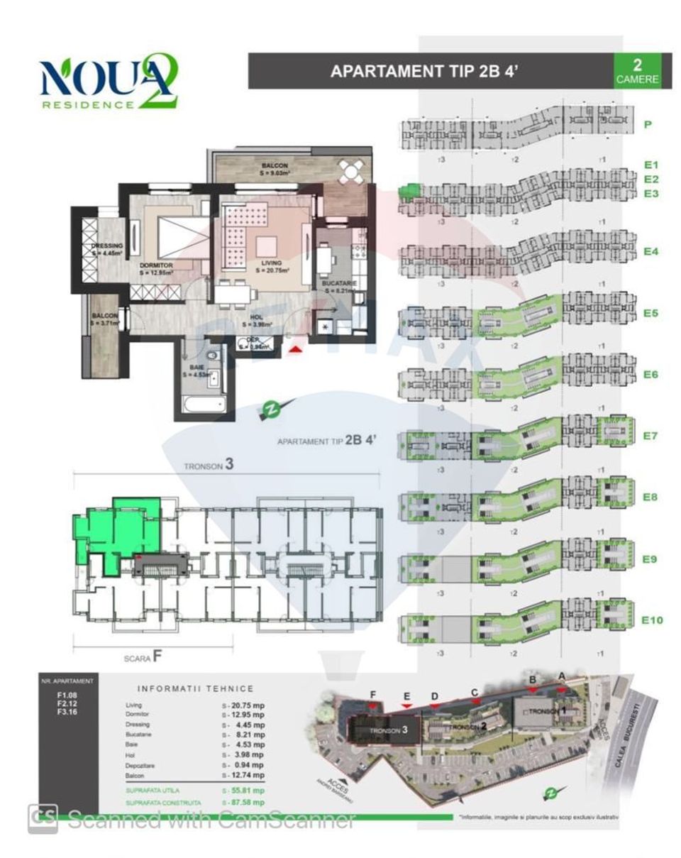 Apartament cu 2 camere, Noua Residence 2
