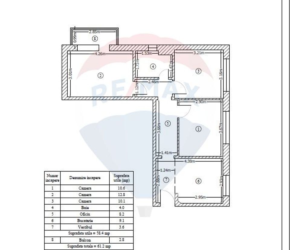 3-room apartment for sale in the Gara de Nord area