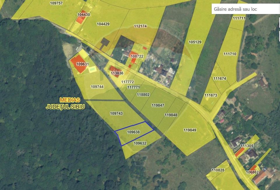 Teren de vânzare – zona Wevern, Medias – 1.222 mp lângă padure