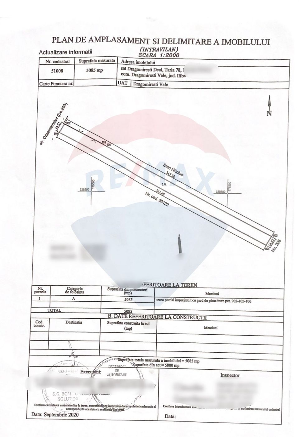 Land 5,085sqm Dragomiresti-Deal / Strada Crizantemelor