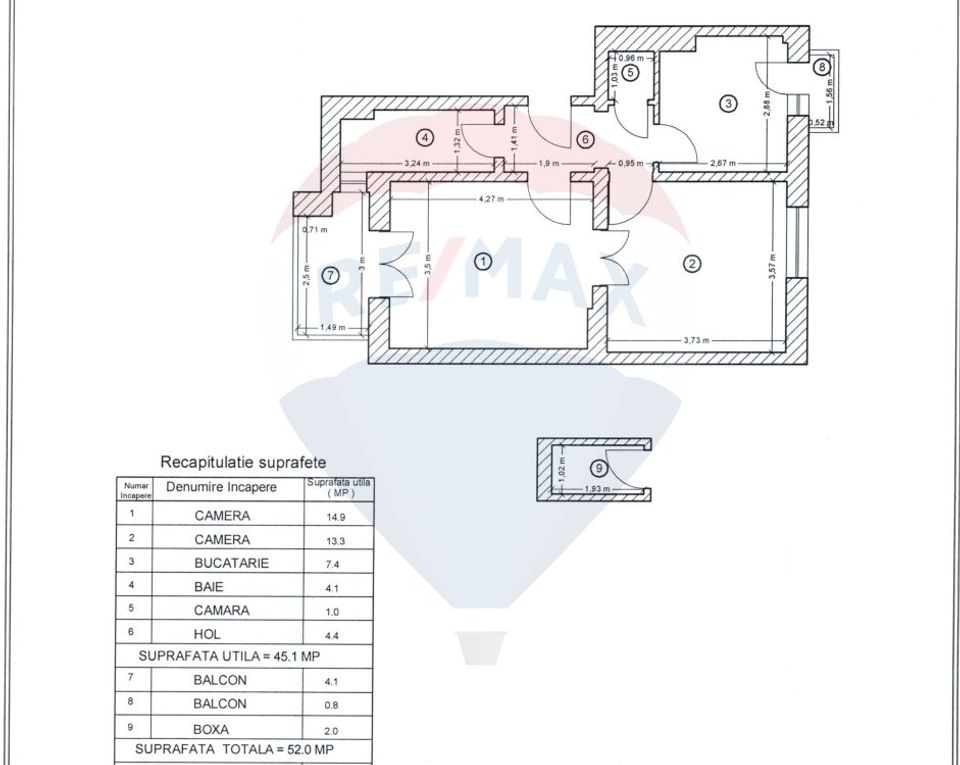 Apartament cu 2 camere de vanzare in zona Gara de Nord