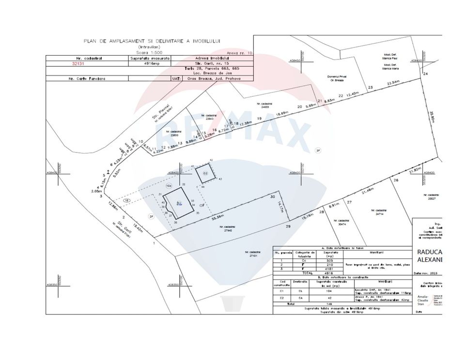 Oferta - vanzare teren intravilan construibil in Breaza, strada Garii