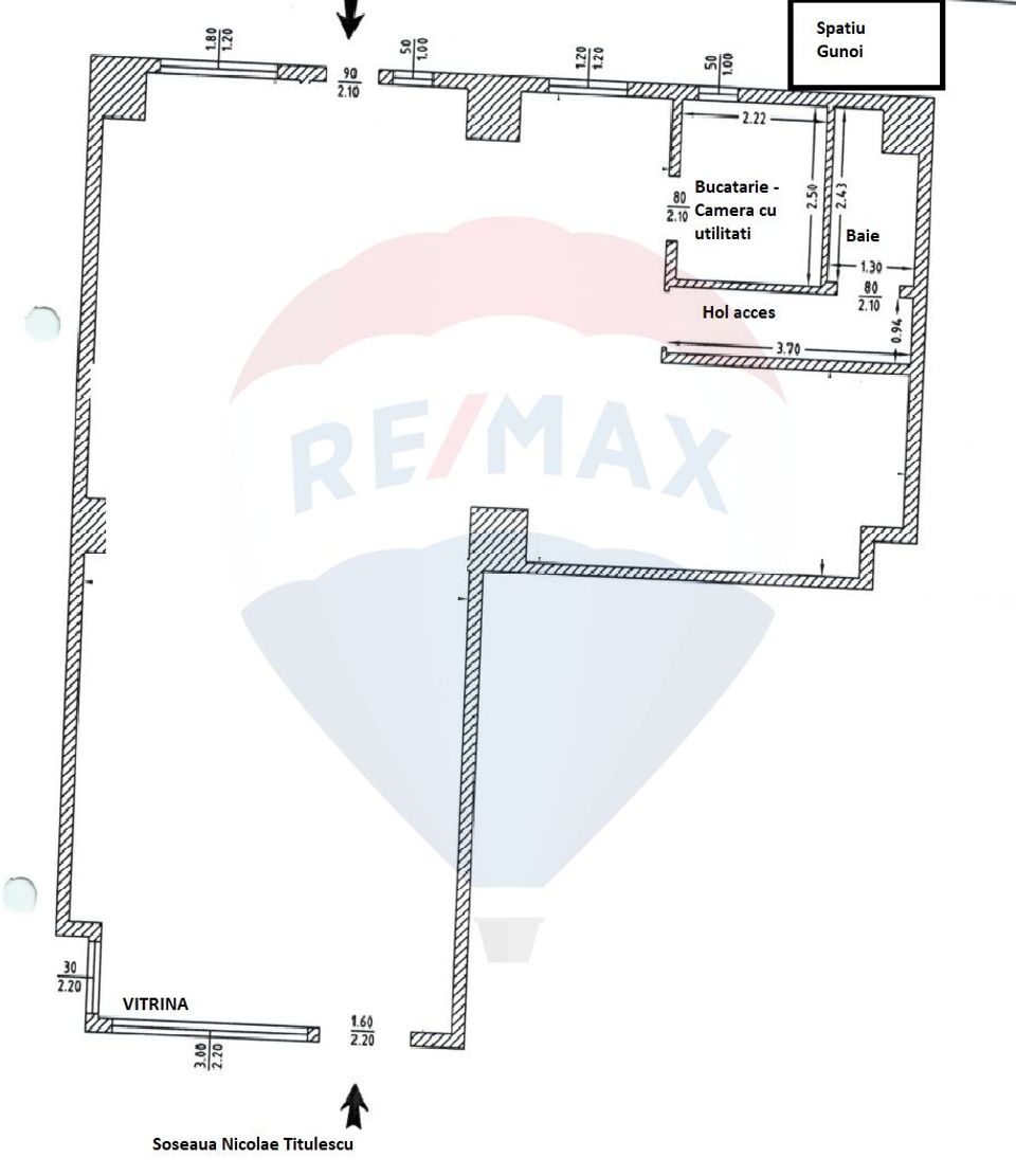 120sq.m Commercial Space for rent, Titulescu area
