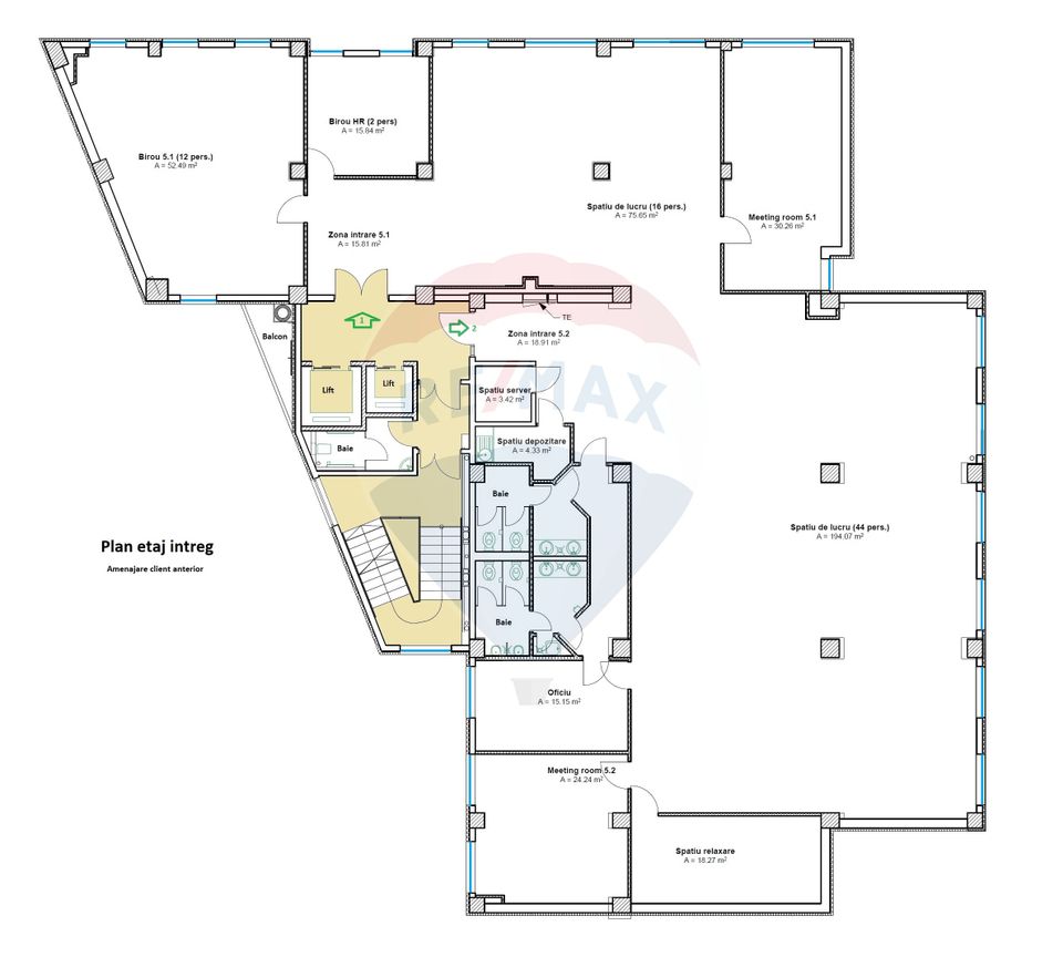 Spatiu birouri de inchiriat 220 - 330 mp Clasa A. Comision 0%