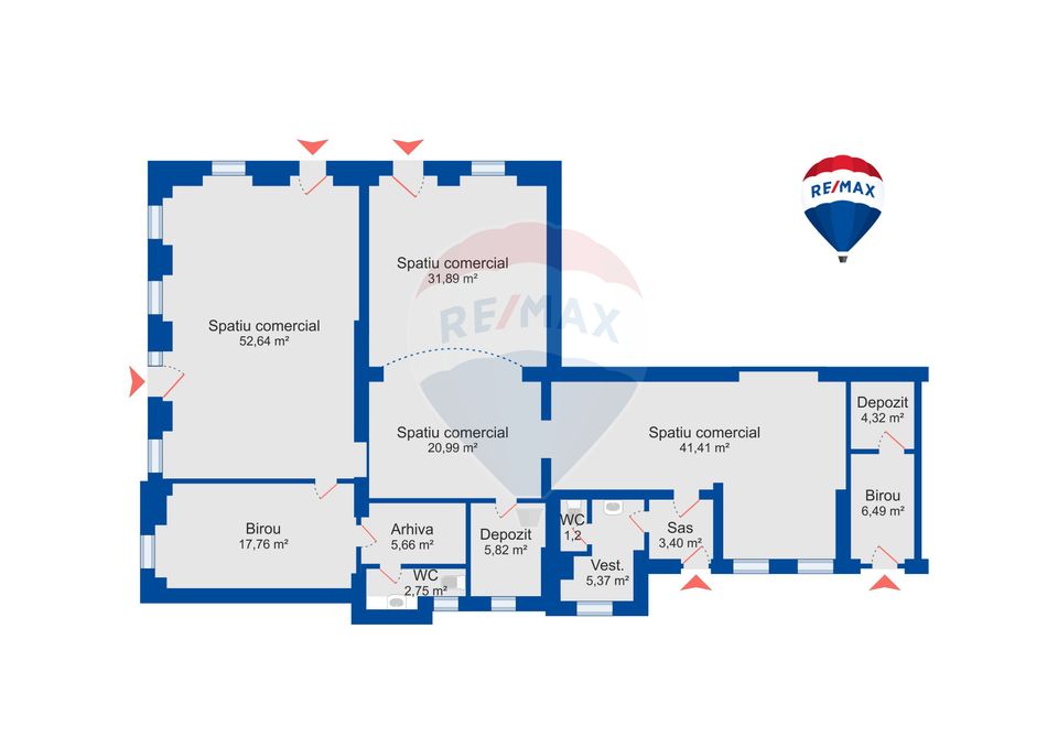 Spațiu comercial 200mp, de închiriat în Piața Unirii