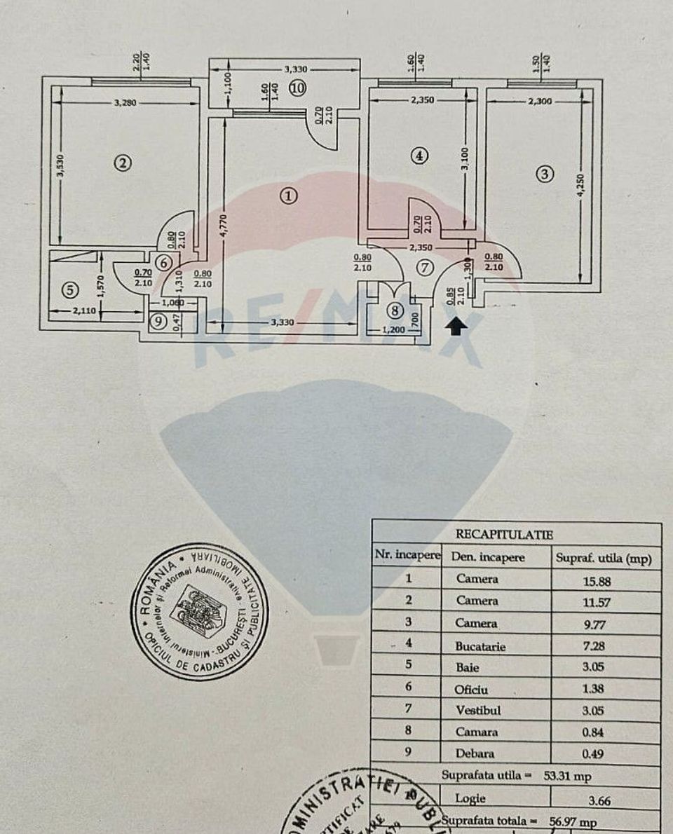 Apartament elegant cu 3 camere Pajura