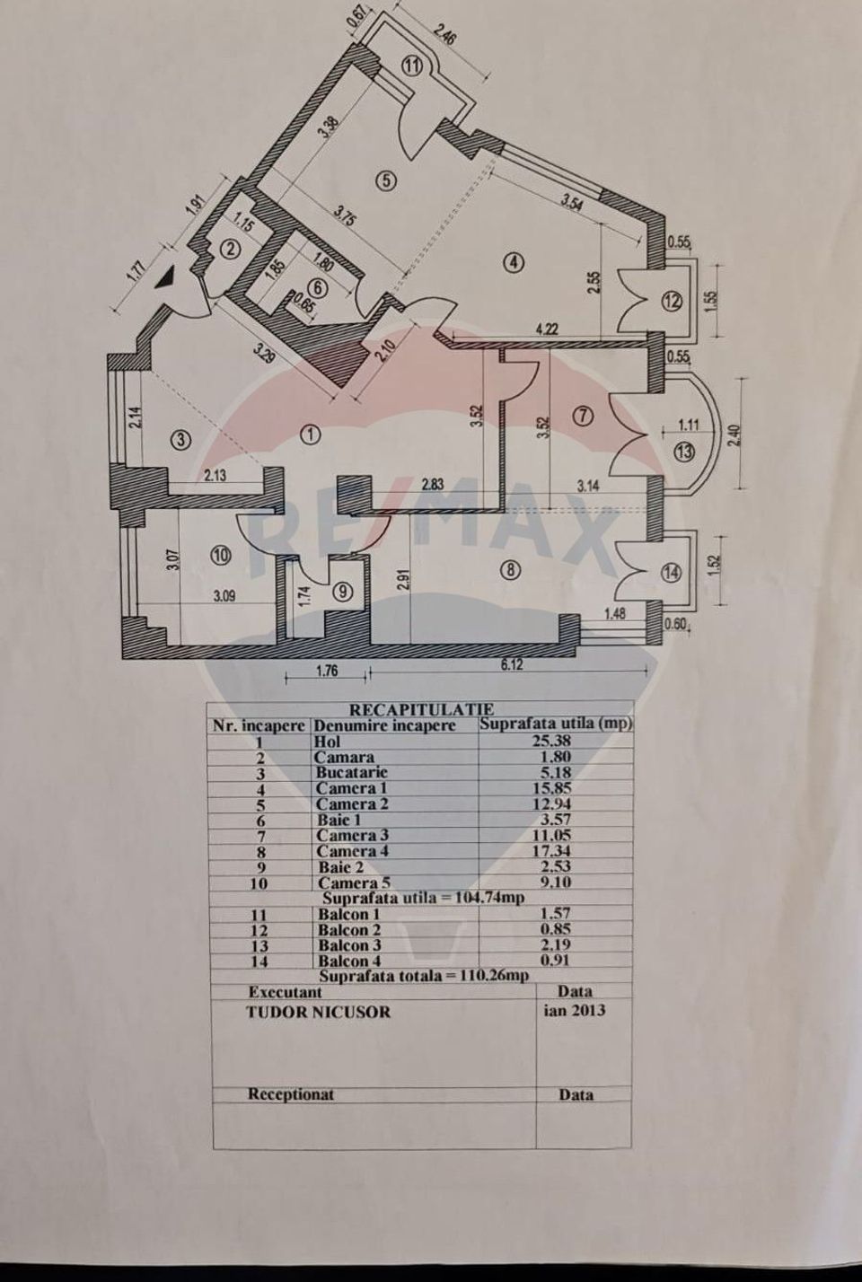 Apartament 5 camere Bulevardul Unirii