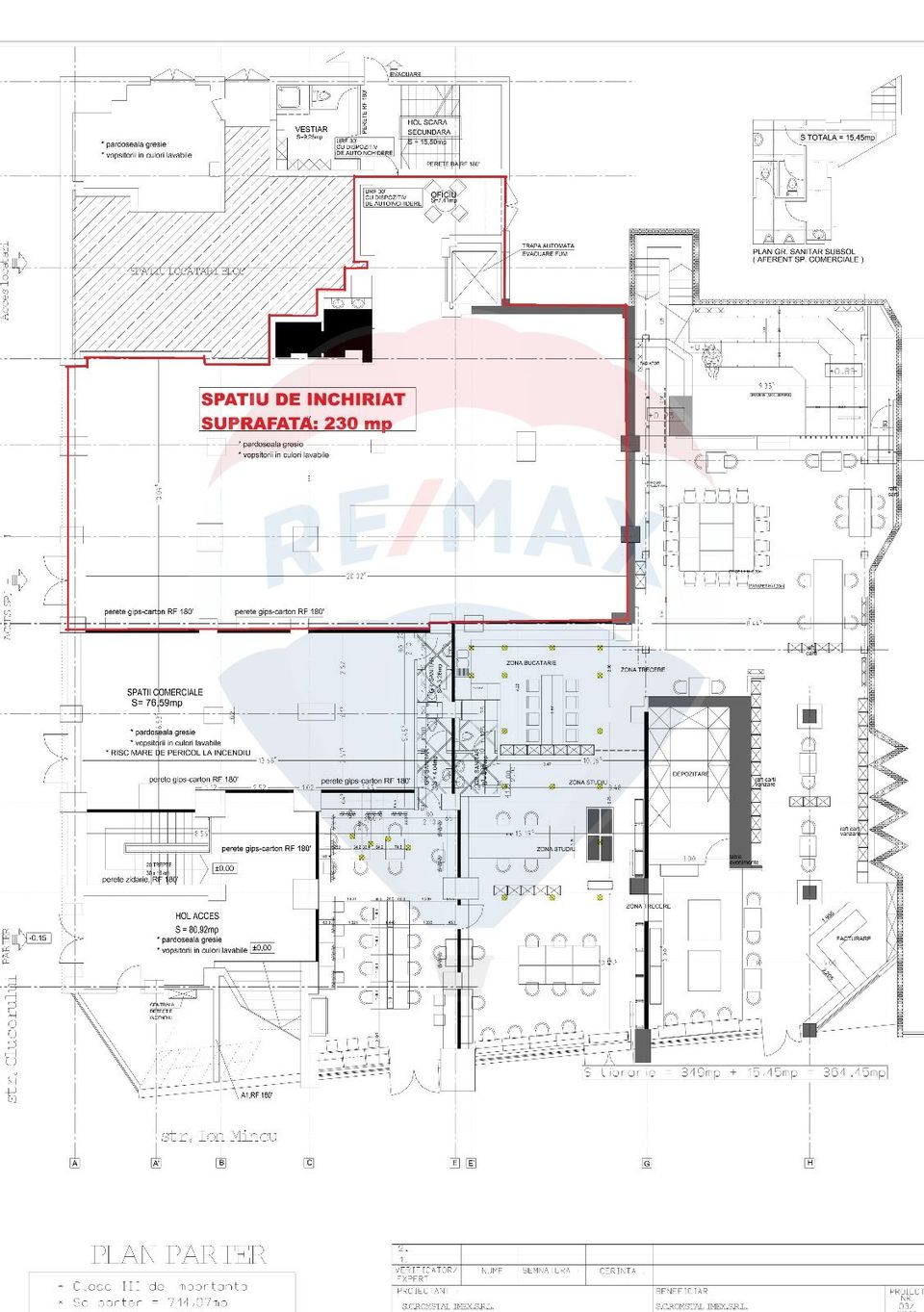230sq.m Commercial Space for rent, 1 Mai area