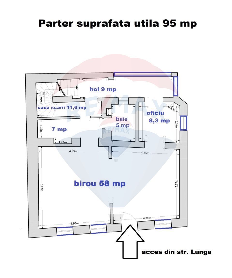 150sq.m Office Space for rent, Brasovul Vechi area