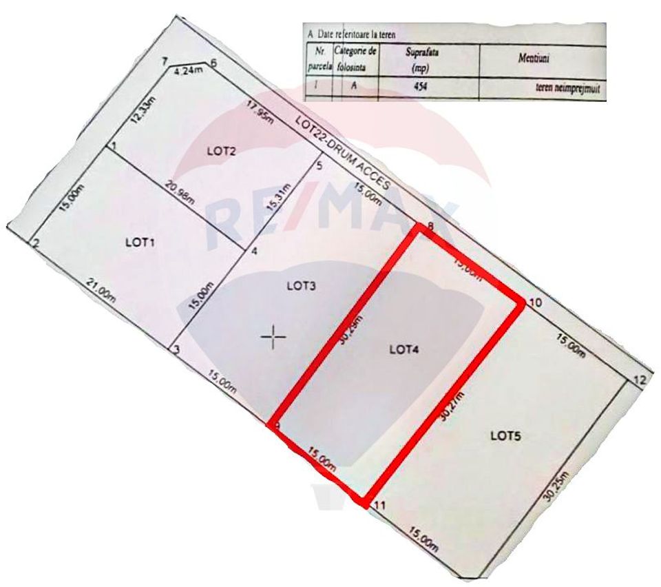 Land for sale 454sqm Mamina com. Berceni