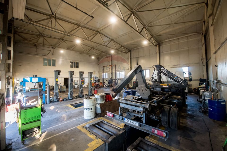 Hală industrială P+1 – 490 mp utili | Teren 2.447 mp | Platformă beton