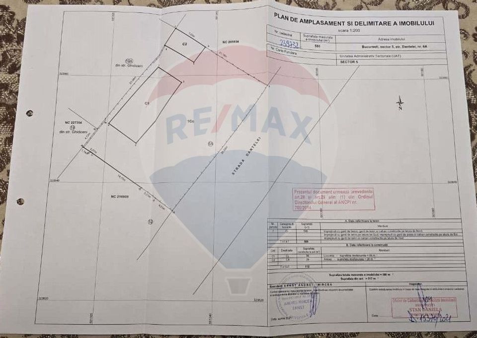 Teren Intravilan 580mp unic pe Strada Dantelei