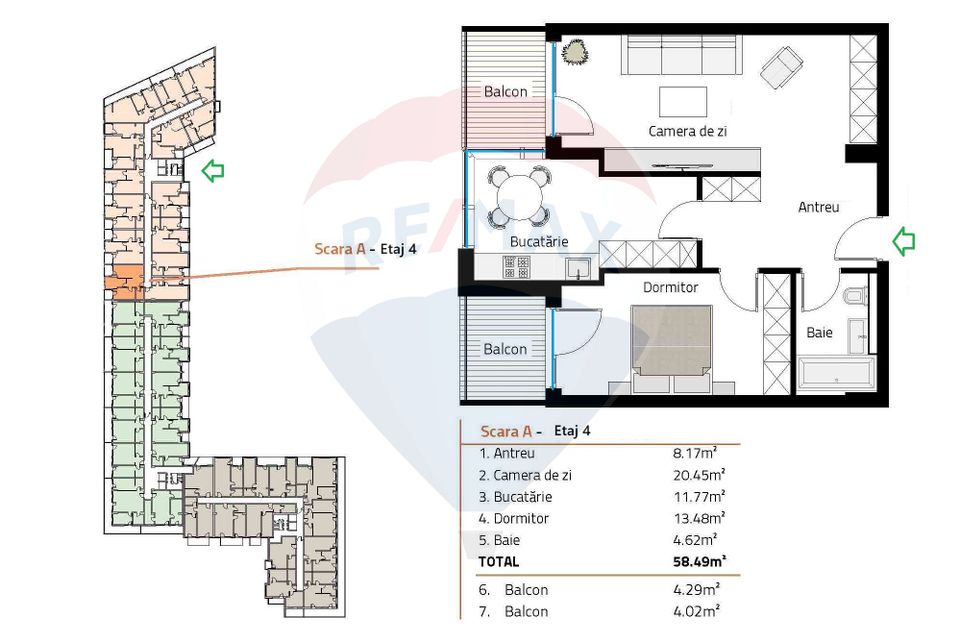 Apartament nou de vanzare 58 mp Soporului Comision 0%