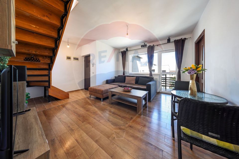 Penthouse 3 camere cu terasa, mobilat, loc parcare