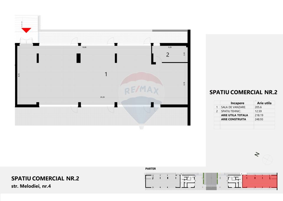 218sq.m Commercial Space for sale, Zorilor area