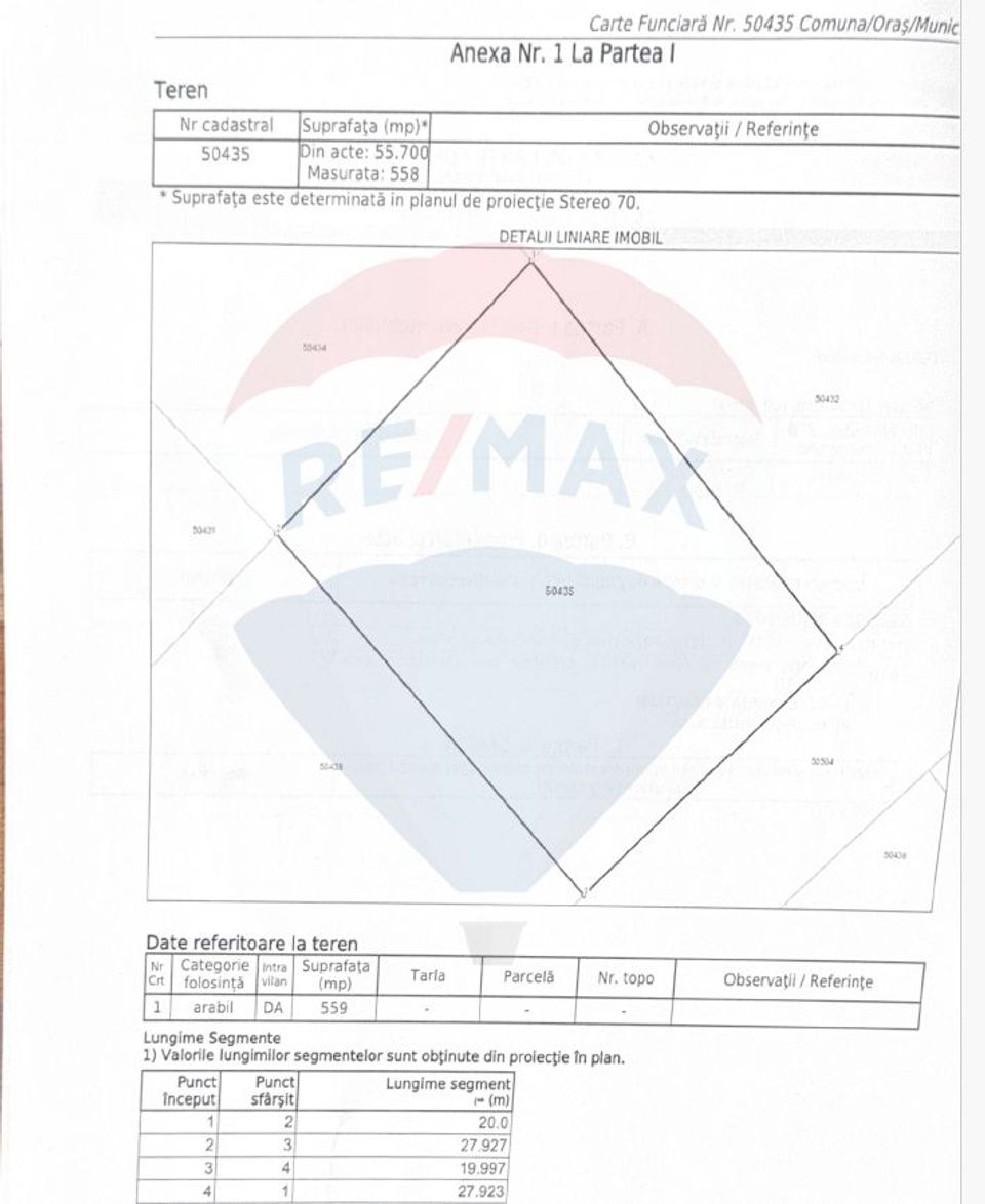 Teren 558 mp -de vanzare- Allegria Residence Popesti Leordeni