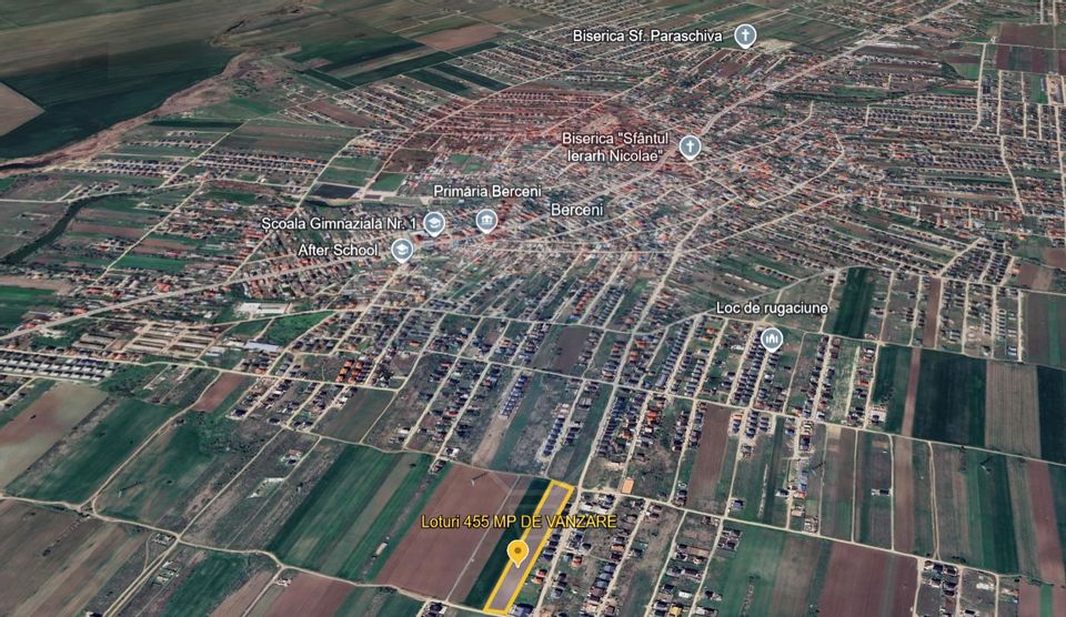 For sale plots of land within Berceni / Calugareni street 455 sqm