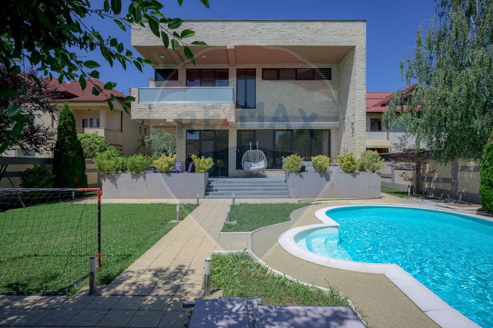 Luxury mediterranean villa | Pipera | Piscina & Foisor |  teren 1000mp