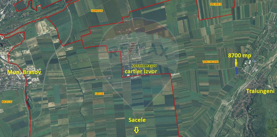 Land 8,700sqm Tarlungeni / Strada Zizinului