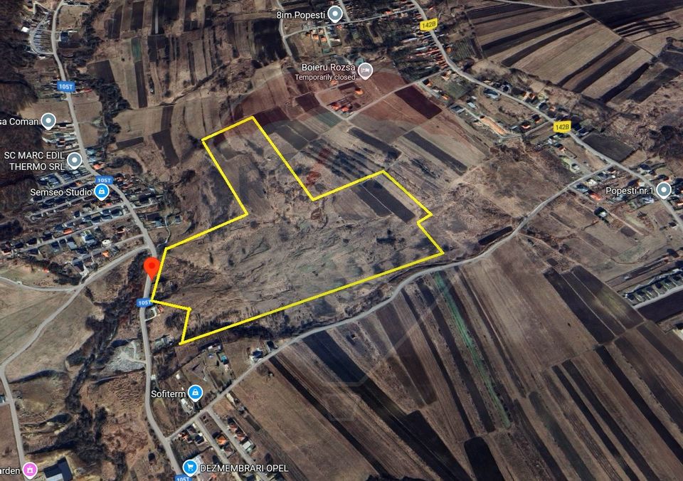 Teren de vanzare 68.463 mp Popesti Extravilan Potential rezidential