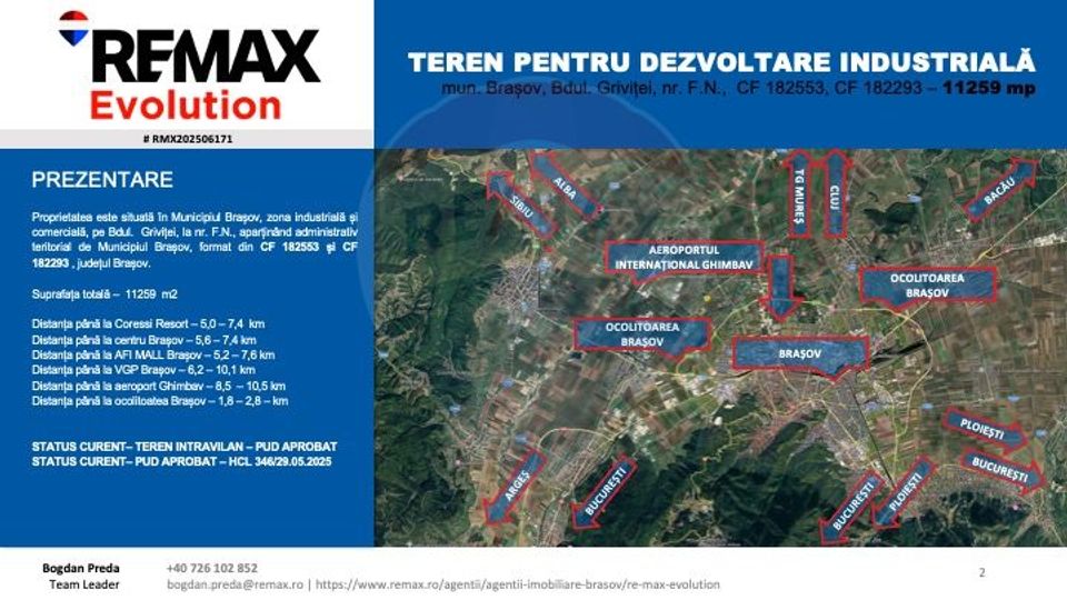Teren pentru Dezvoltare Industrială – COMISION 0%
