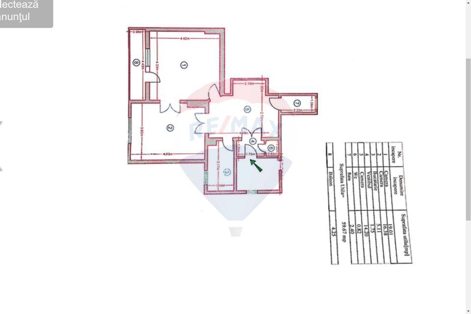 3 room Apartment for rent, Foisorul de Foc area