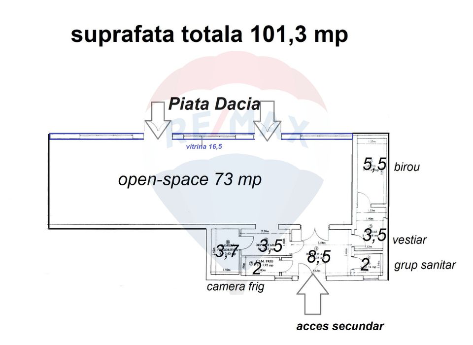 Închiriere spațiu comercial in Piața Dacia Brașov vad comercial