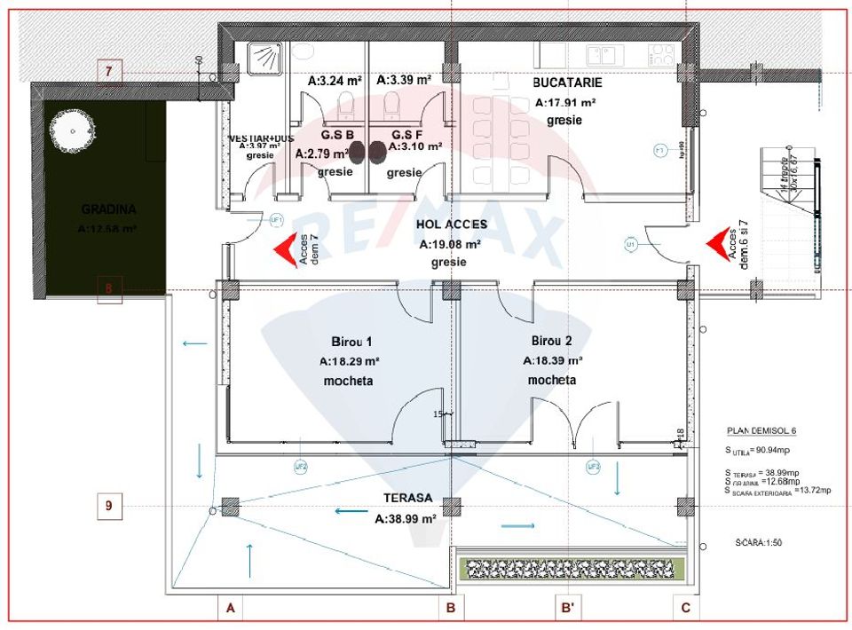 167sq.m Office Space for rent, Gruia area
